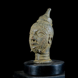 Tête en bronze - Lulua / Luluwa - RDC Zaire