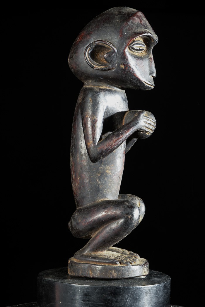 Statue cultuelle singe - Tabwa - RDC Zaire