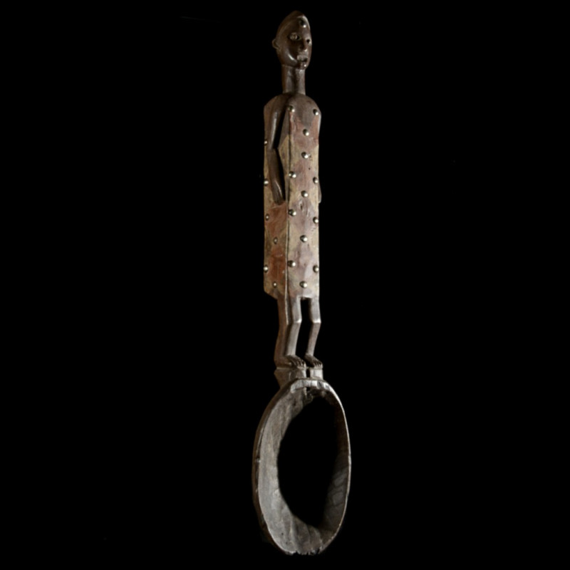 Cuillere en bois polychrome - Ngata - République Démocratique du Congo