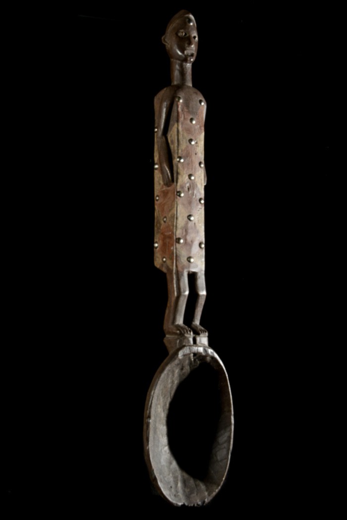 Cuillere en bois polychrome - Ngata - République Démocratique du Congo