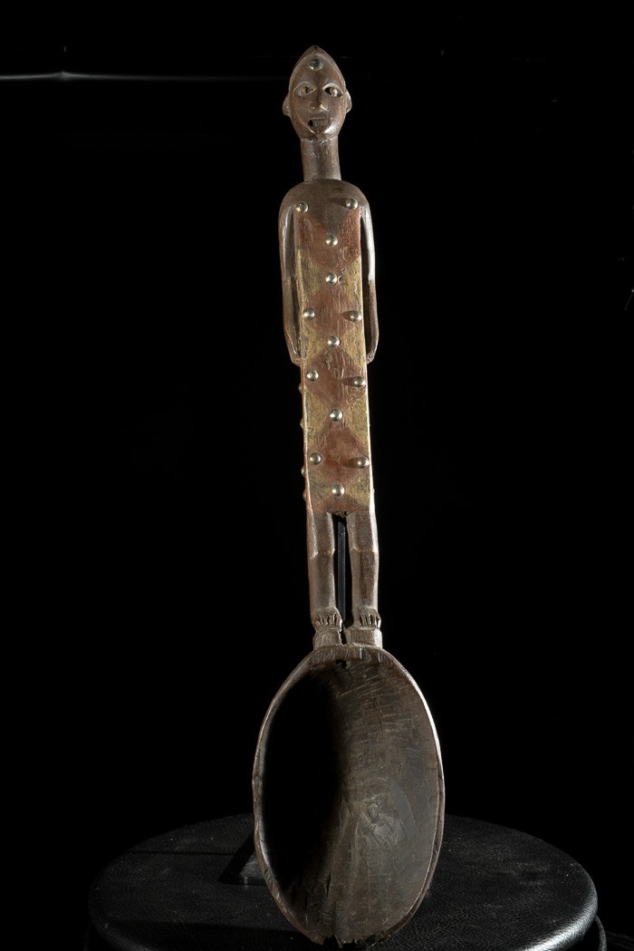 Cuillere en bois polychrome - Ngata - République Démocratique du Congo