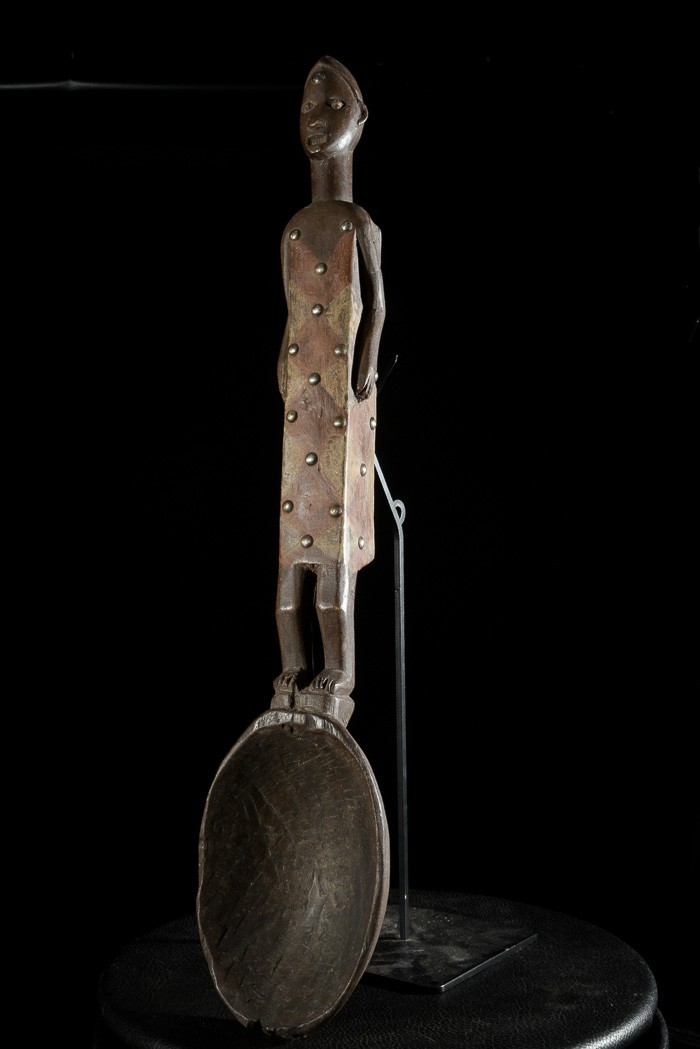 Cuillere en bois polychrome - Ngata - République Démocratique du Congo