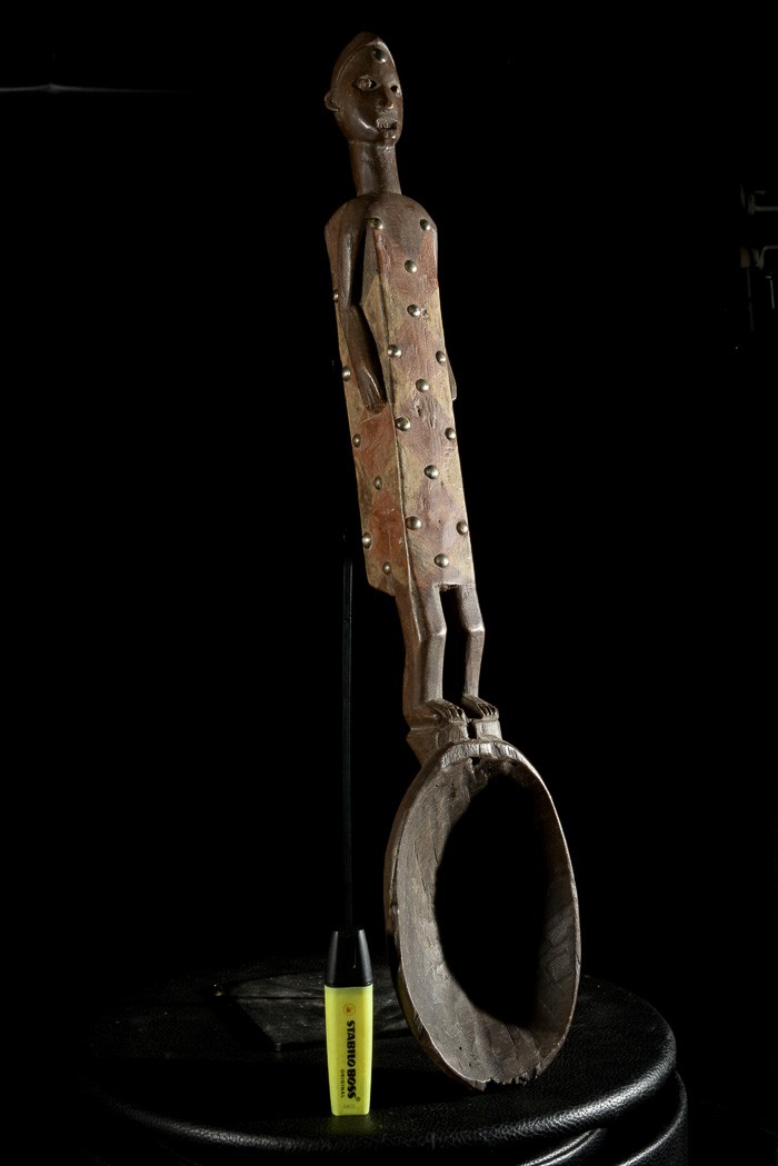 Cuillere en bois polychrome - Ngata - République Démocratique du Congo