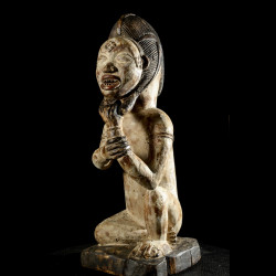 Statuette rituelle feminine - Punu / Pounou Lumbu - Gabon