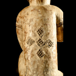 Statuette rituelle feminine - Punu / Pounou Lumbu - Gabon