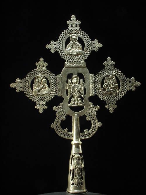 Croix processionnelle Copte Maskal - Amahara - Ethiopie