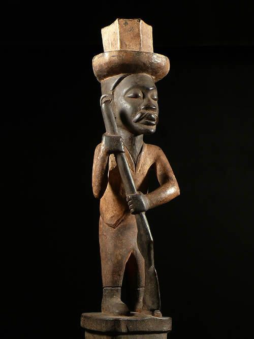 Statue Colon - Photo Africaine - Kongo / Yombe - RDC Zaire