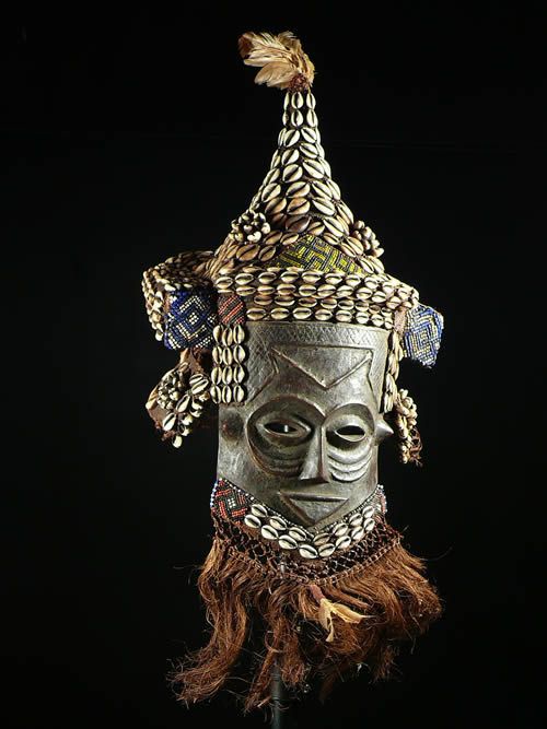 Masque facial funeraire - Lele / Bashilele - RDC Zaire