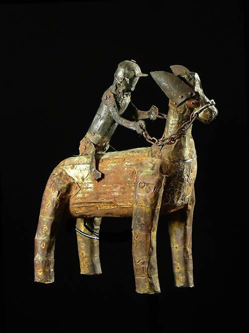 Cavalier et son cheval - Fon - Benin - Statue africaines