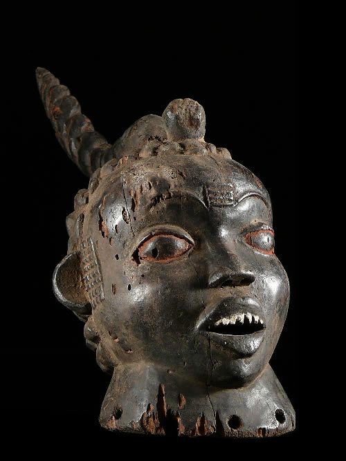 Masque cimier reliquaire ancien - Idoma - Nigeria