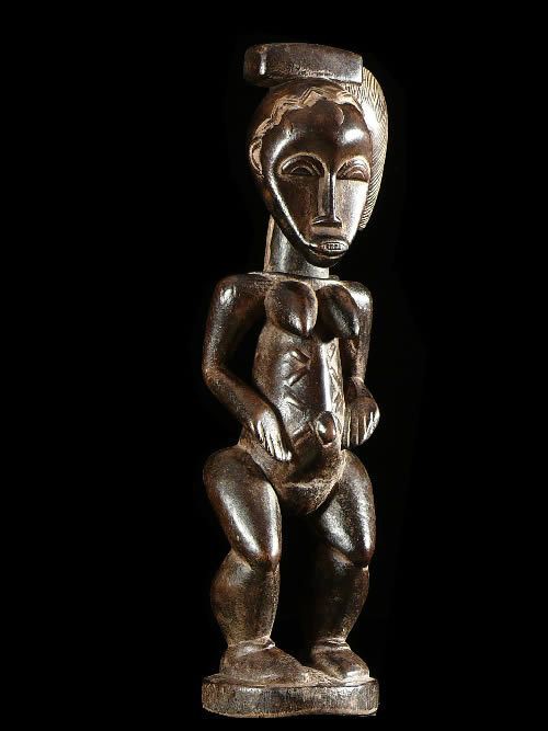 Statuette feminine Zuzu - Gouro - Côte d'Ivoire