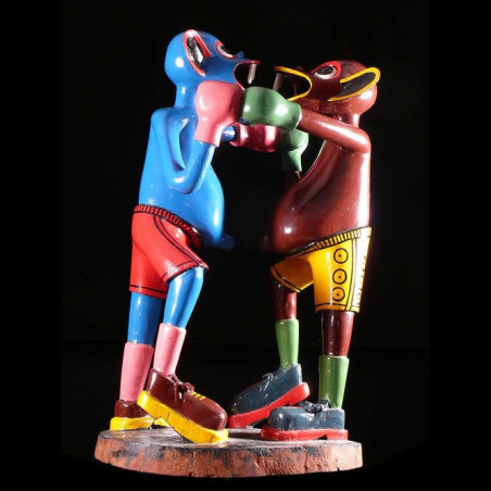 Sculpture Shetani Boxeurs -...