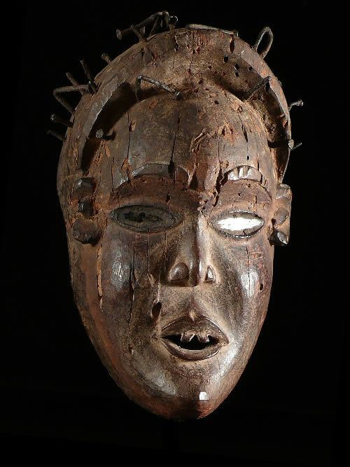 Masque rituel fétiche - Kongo Yombe - Rdc Zaire