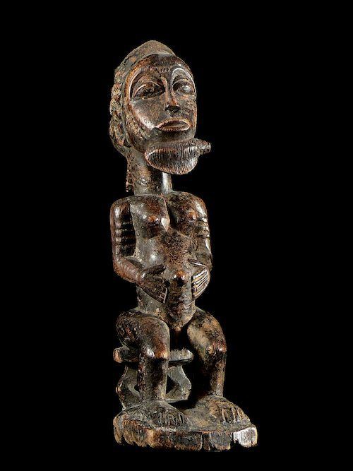 Statuette ancienne de dignitaire - Baoule - Côte d'Ivoire