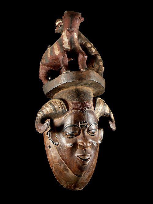 Masque Polychrome Seli - Gouro - Côte d'Ivoire