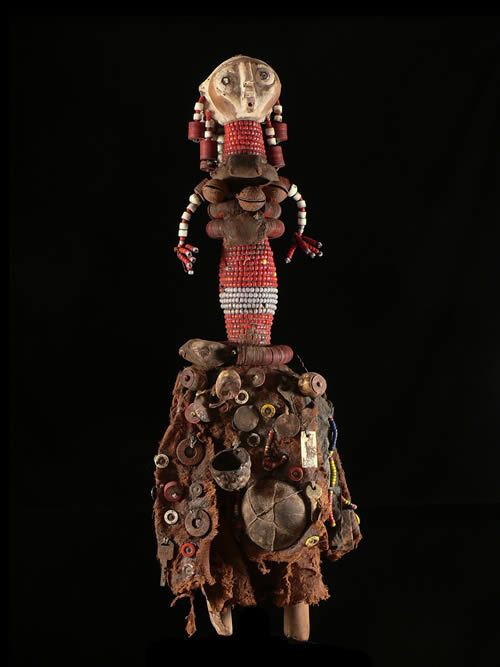 Poupee rituelle perlee - Nyaneka / Humbe / Mwila - Angola