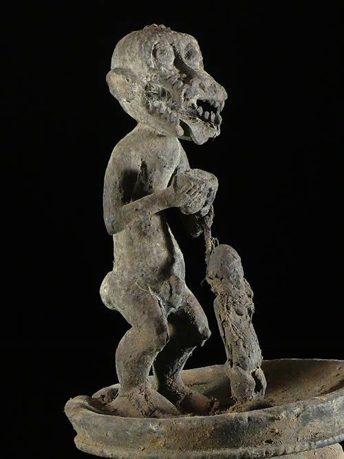 Statuette genie singe Gbekre - Baoule - Côte d'Ivoire