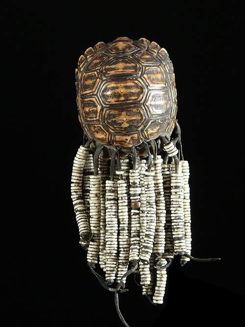 Hochet Pendentif - Amulette Tortue - Kung San - Bostwana