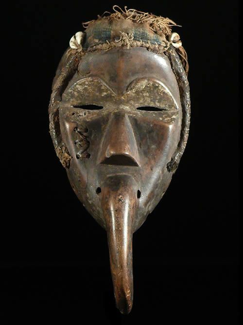 Masque a bec fetiche - Dan / Mahou - Liberia - Masques africains