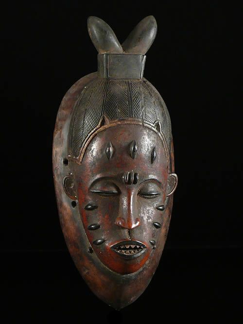 Masque Polychrome Gou - Gouro - Côte d'Ivoire