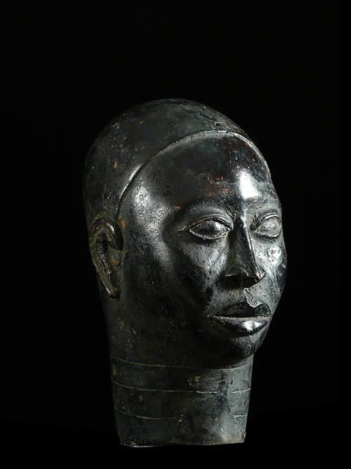 Tete commemorative Oba Bronze Ife - Bini Edo - Nigeria