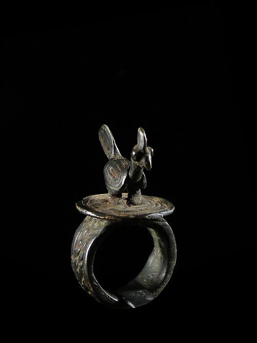 Bague amulette Coq - Lobi - Burkina Faso