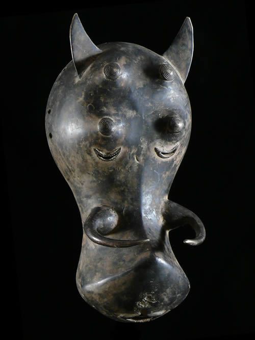 Masque en alliage de metal - Kulango - Côte d'Ivoire