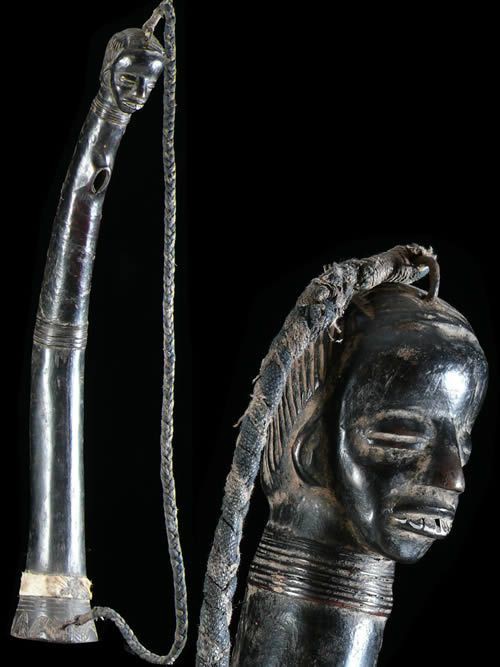 Trompe ou Olifant en bois - Dan / Yacouba - Côte d'Ivoire