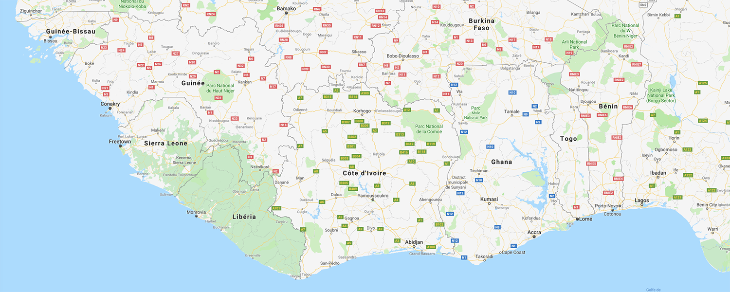 localisation de ethnie Krou / Krumen
