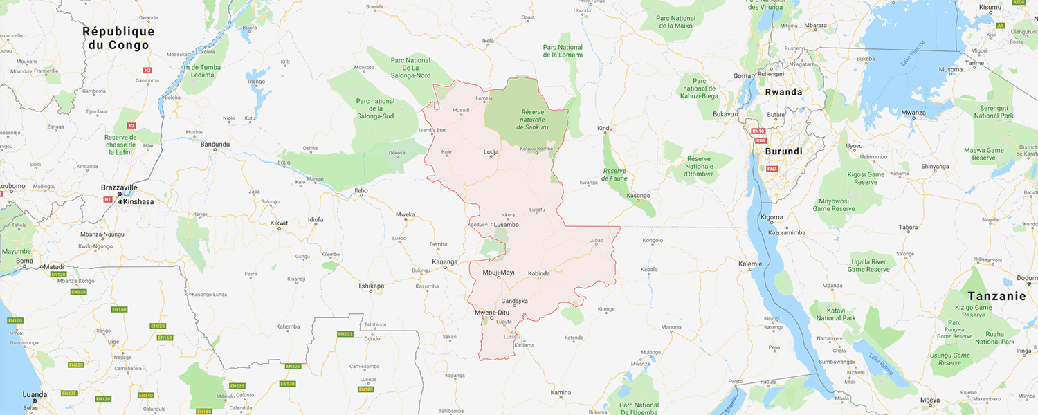 localisation de ethnie Tetela