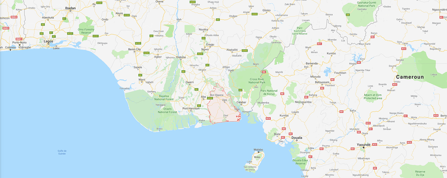 localisation de ethnie Eket