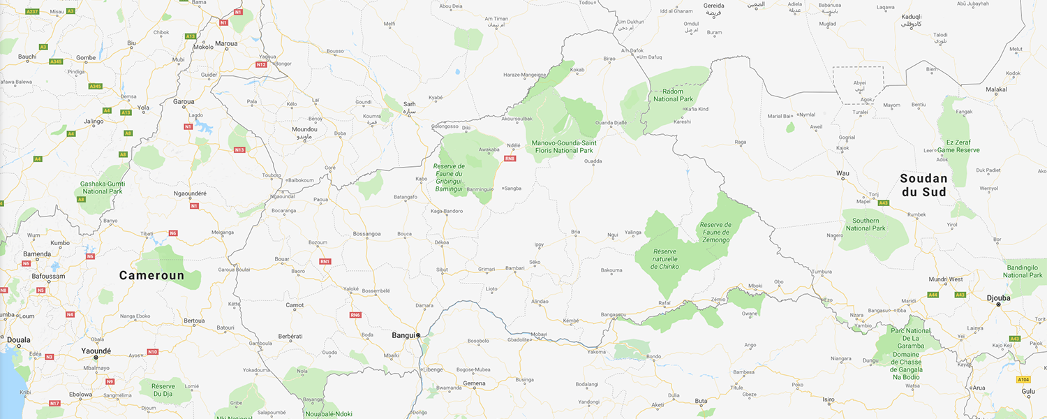 localisation de ethnie Gbaya