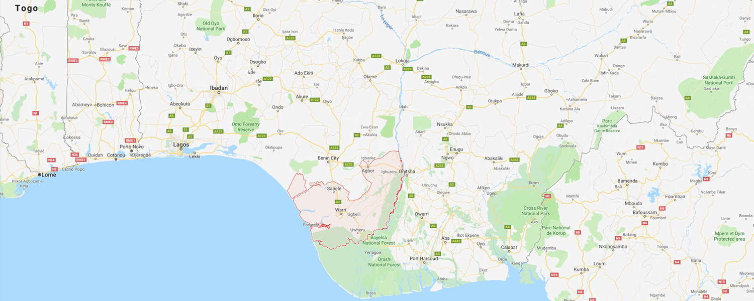 localisation de ethnie Isoko