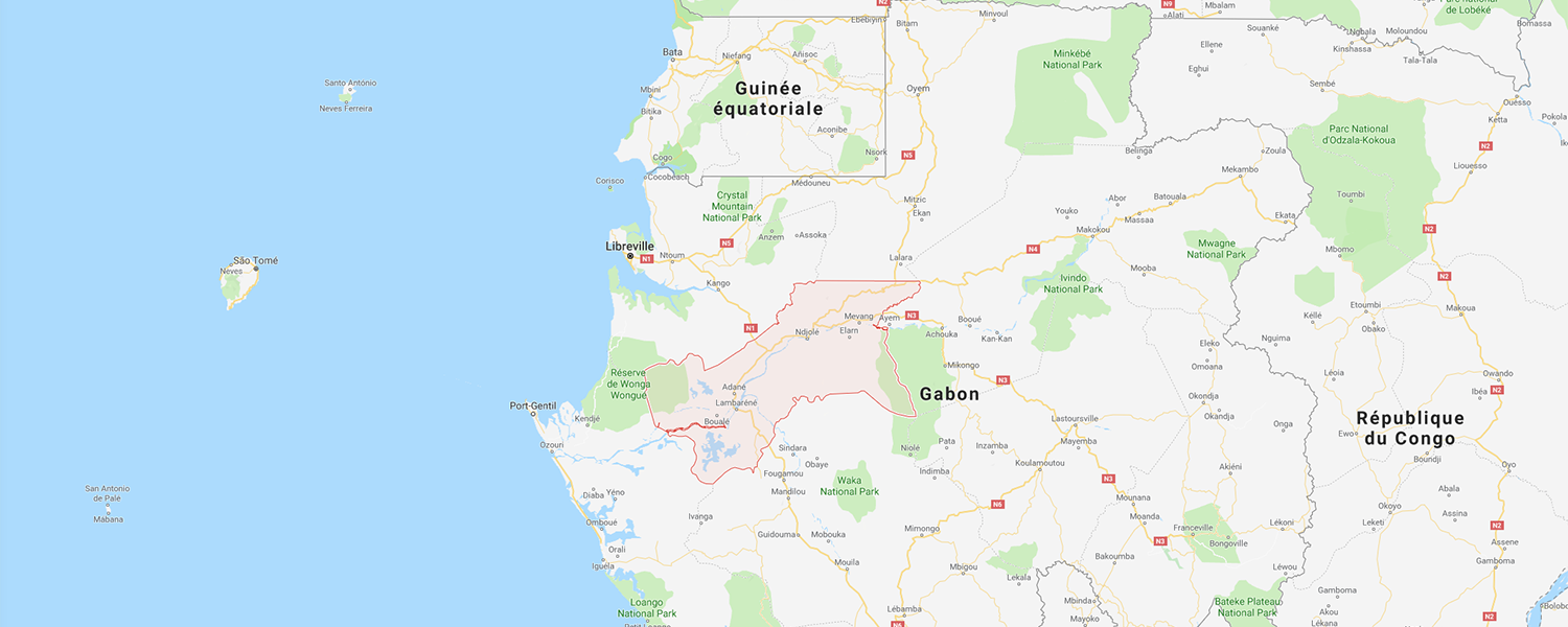 localisation de ethnie Fang / Pahouin