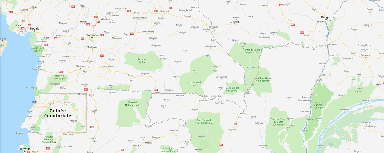 localisation de ethnie Baka / Pygmées