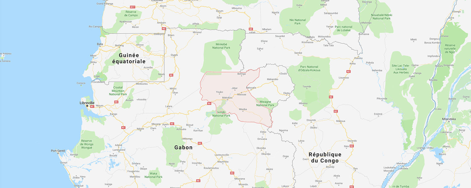 localisation de ethnie Kwele / Bakwele